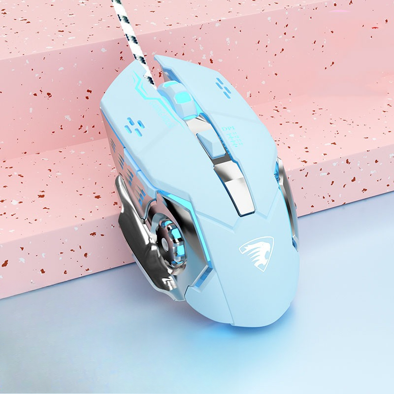 G3 mouse wired RGB mechanical feel mouse for gaming, e-sports, office computer mouse: Blue