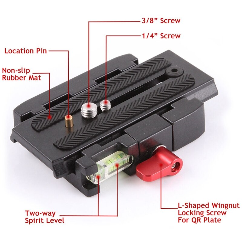 Quick Release Plate for Manfrotto 577 501 500AH 701HDV Aluminum Camera Tripod Plate Quick Release Plate Clamp