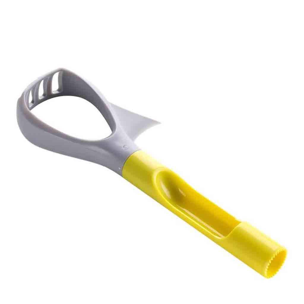 Accesorios de cocina 5 en 1, rebanador de aguacate, herramienta de fruta, machacador de verduras de plástico, multifunción, portátil, 1 unidad,