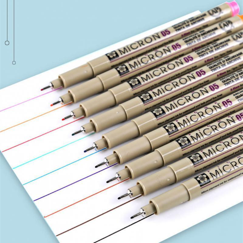 1Pcs Colors Porous-Point Pens Waterproof Hand-Drawn Sketch Needle Pen Dawing Liner Fineliner Cartoon Signature Pen