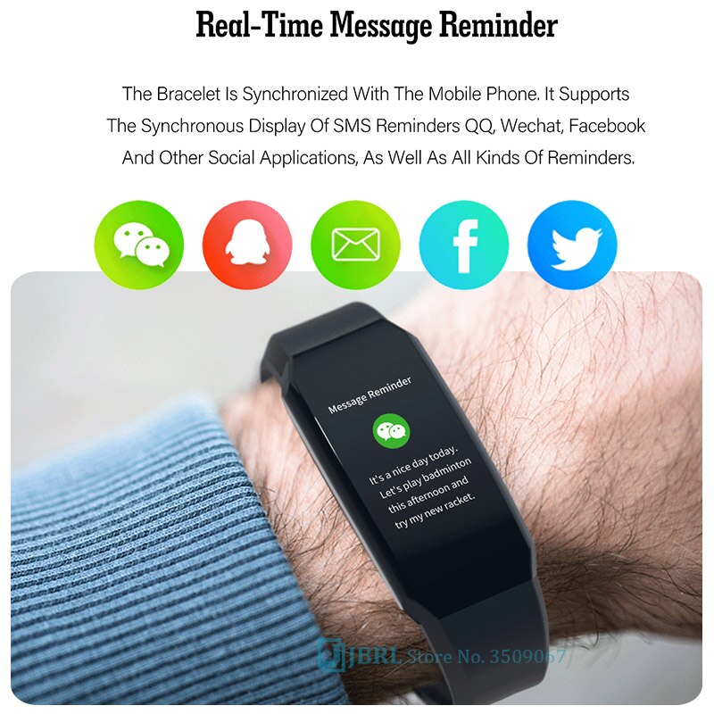 Smart Band Men Women Smart Bracelet Fitness Tracker For Android IOS Smartband Temperature Wristband Smart Wrist Band