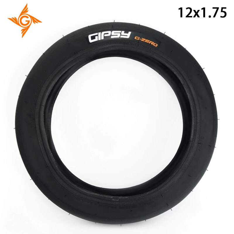GIPSY 12 inch Bicycle 12x1.75 FOLDING TIRE 155g 85PSI 120TPI 12'' Slick Tire Balancebike Pushbike Kids Bike Upgrade Tire G-ZERO