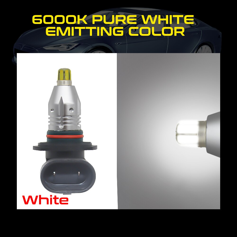 2PCS 360 Degree LED Fog Light HB3 HB4 9005 9006 12V White 6000K Light Emitting Diode CANBUS Fit for Projectors High Focus Canbus