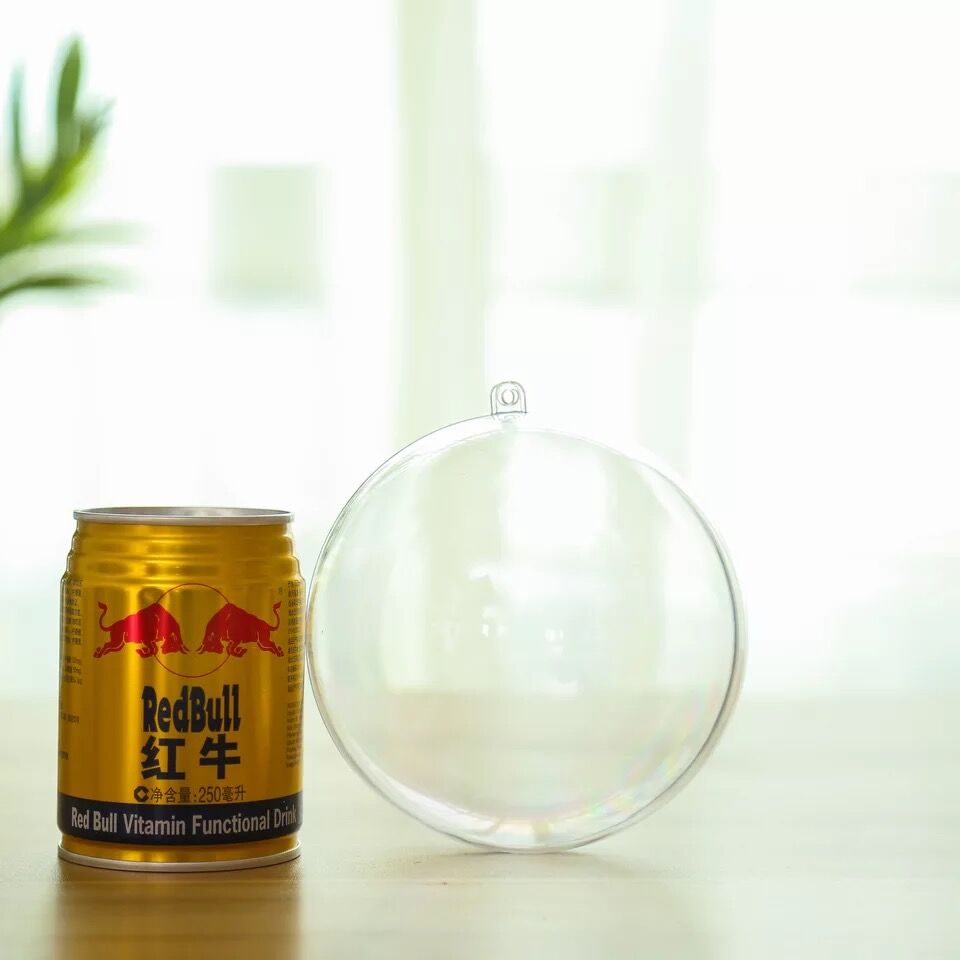 1 stk 12cm gjennomsiktig plastikk juledekorasjoner hengende ball bauble godteri ornament juletre utendørs dekor klar jul