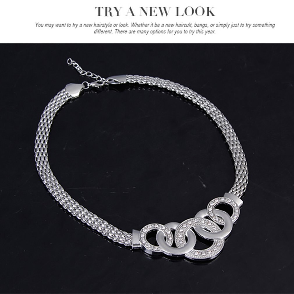 Oor Nagel Ketting Vier Stukken Pak Verzilverd Legering Oorbellen Water Hanger Sieraden Vrouwen Kit
