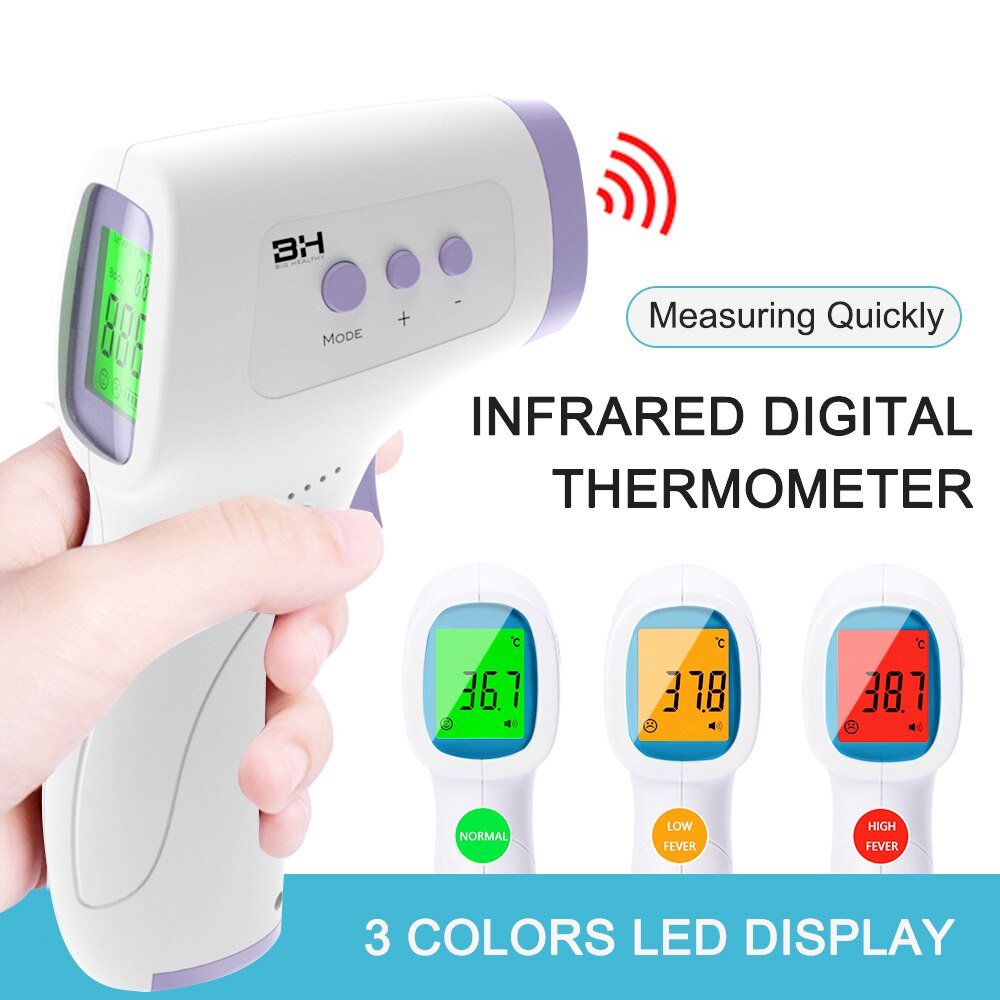 Digital Infrared Thermometer Temperature Gauge Non Contact Temperature Measurement Device 4 Setting Modes ℃ and ℉ Switchable: Red