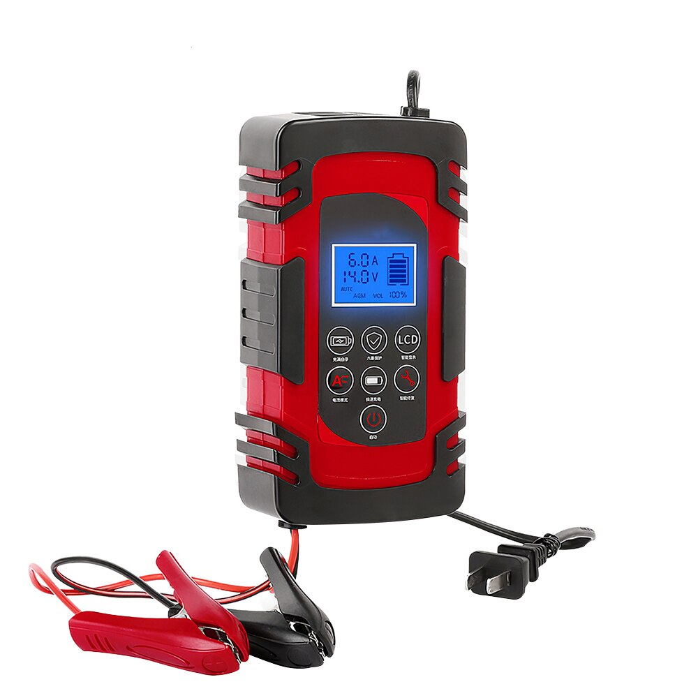 Smart Batterij Lader Auto-acculader 12V/8A 24V/4A Lcd Display Pulse Reparatie Charger Pack voor Auto Motor Suv Automatische