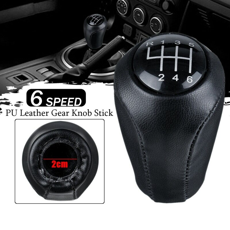 6 Speed Lederen Versnellingspookknop Shifter Lever Voor Mazda 3 Bk Bl/5 Cr Cw/6 Ii gh/CX-7/ MX-5