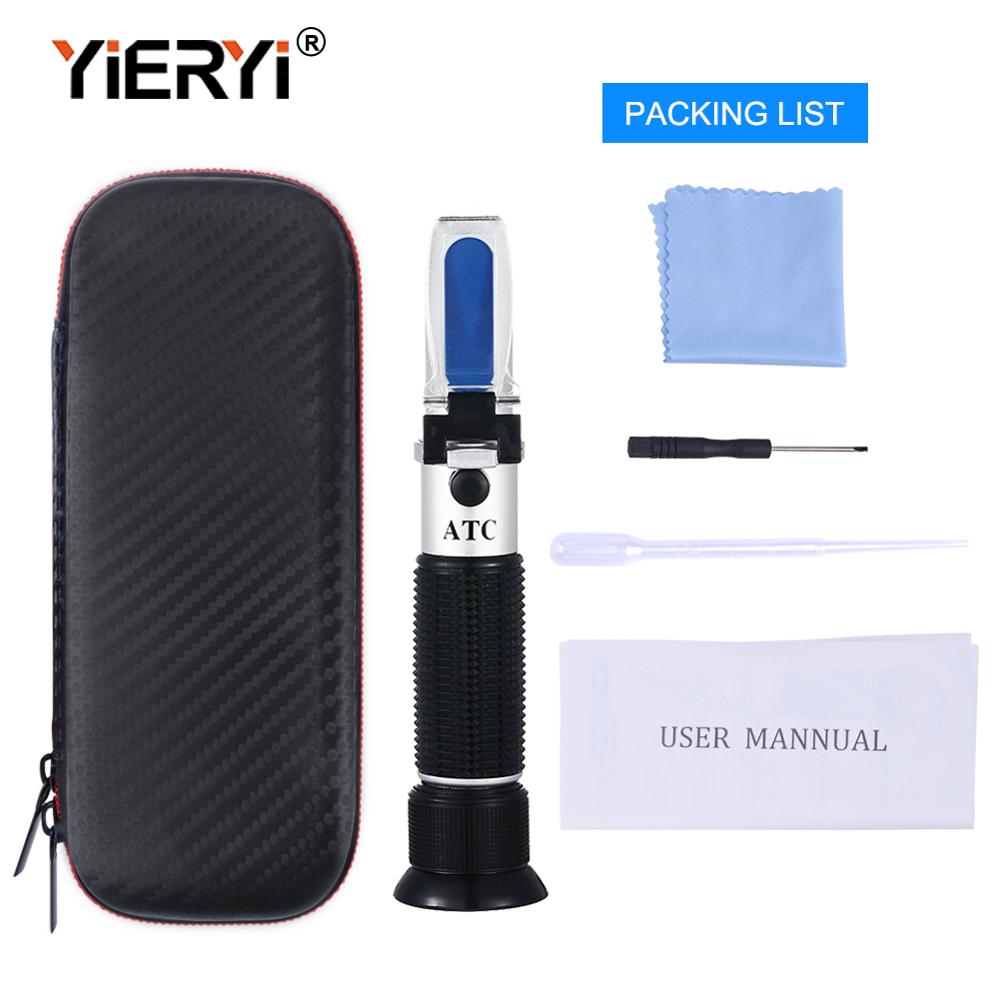 yieryi Brix 0-32 Refractometer Hand Held Refractometer ATC Optical Test Meter With black bag