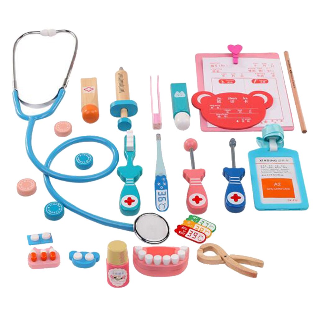 Full Set Doctor Kit Pretend Play Doctor Nurse Game Playset Toys Dark