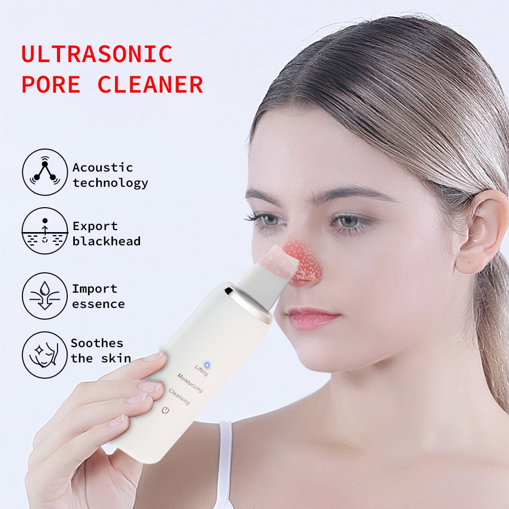 Ultrasone Gezicht Scrubber Facial Cleaner Oplaadbare Huid Lifting Gezicht Comedondrukker Exfoliërende Pore Cleaner skin scrubber