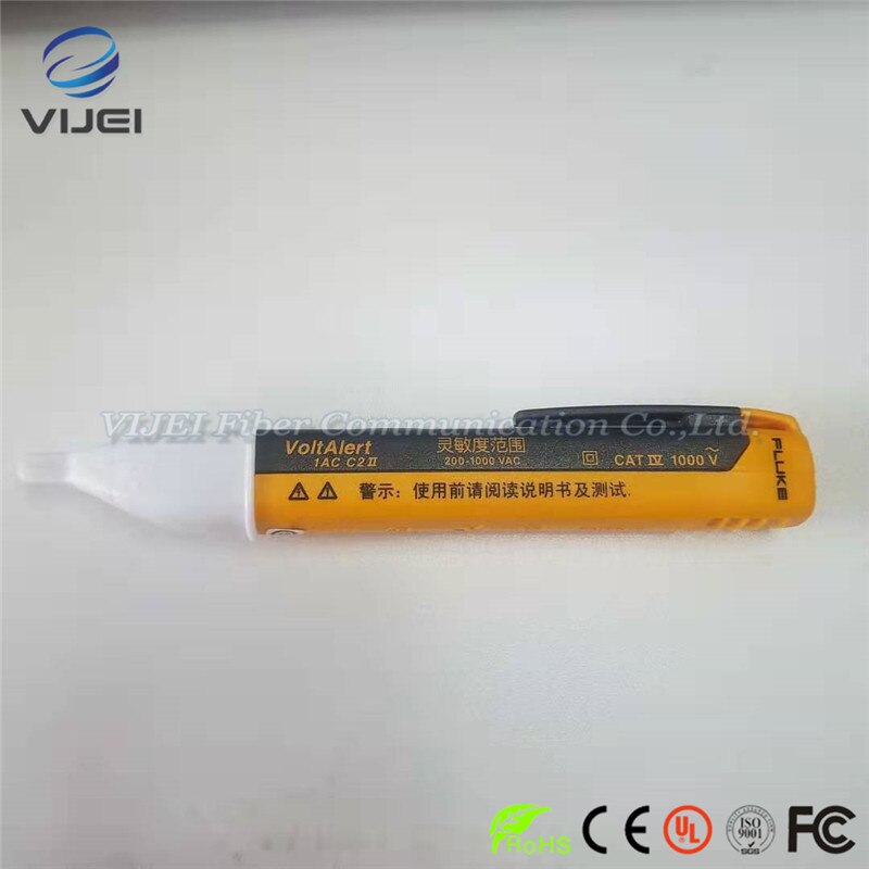 FLUKE-Bolígrafo Detector eléctrico 1AC-C2 II VoltAlert con Sensor de sonido, sin contacto, 200 ~ 1000V, Analizador de CA