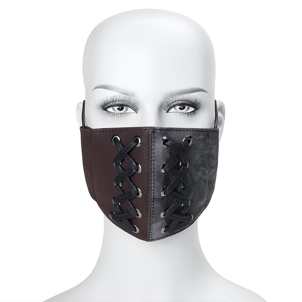 GearDuke femmes Punk Rock Rivet cuir masques personnalité coupe-vent Motobike masque Halloween fête Steampunk suspendus masque d'oreille