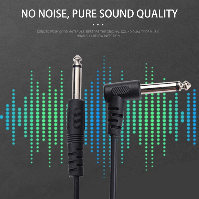 5Pcs Straight to Right Angle Guitar Cable, 10-Feet ,for Electric Guitar Electric Bass