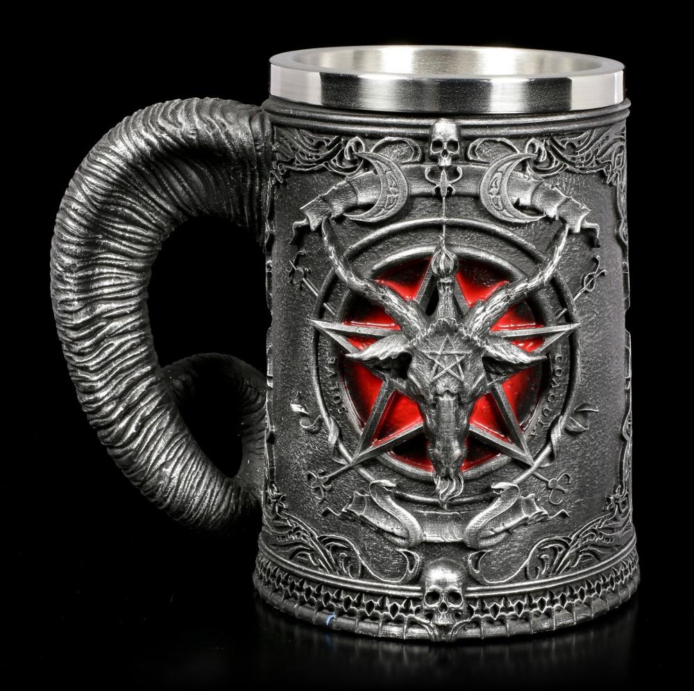 Christ mug devil goat head Devil water cup stainless steel beer goblet