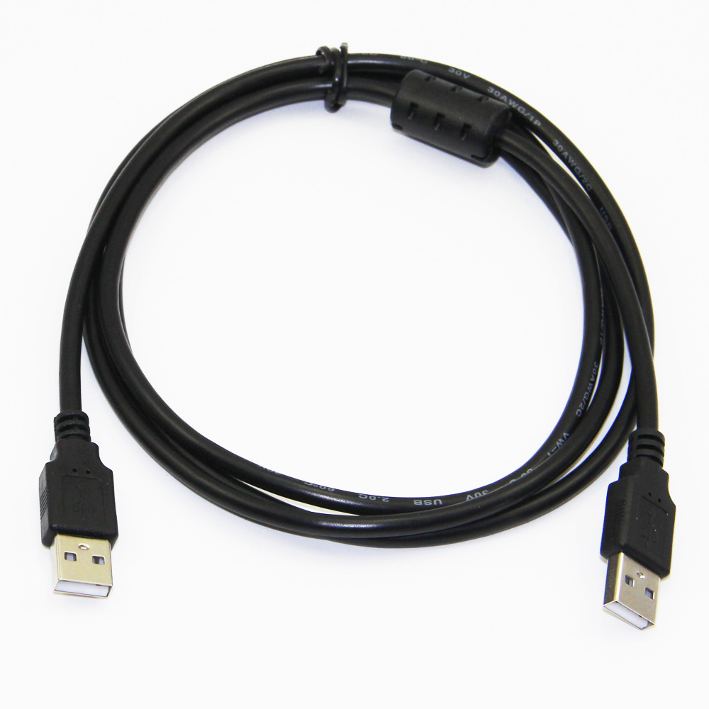 Bochara USB 2.0 Typ A Stecker auf Typ A Stecker Kabel Folie + Geflochtene (innen) + PVC Abschirmung 30cm 50cm 1m 1,5 m 1,8 m 3m 5m Schwarz