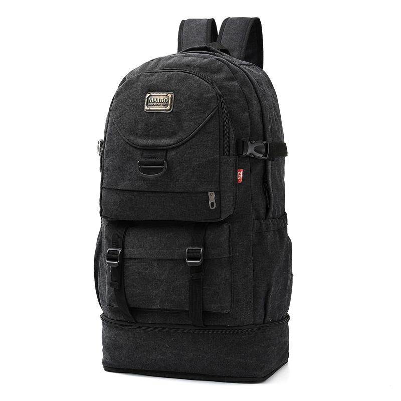 Bergbeklimmen Rugzak Travel Mannen School Rugzak Slijtvaste Rugzak Opbergtas 15.6 Inch Laptop Knapzak Mochila Hombre: Black