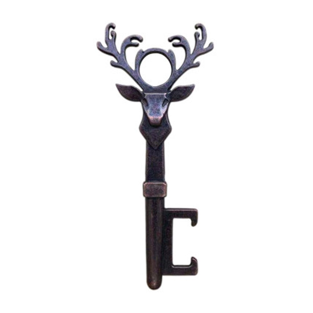 Deer Head Key Beer Bottle Opener Surface Plating Beer Bottle Opener Key Pendant Wedding Bar Retro Wind Key Opener