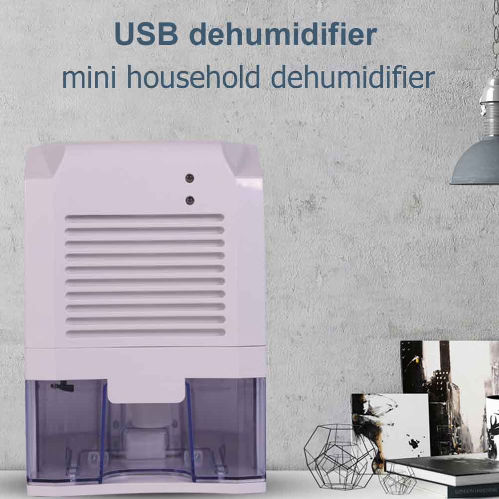 800ml Moisture Absorber Basement Bedroom Bookcases Air Dryer Mini Dehumidifier Ultra Quiet USB Rechargeable Cabinet Safe Home
