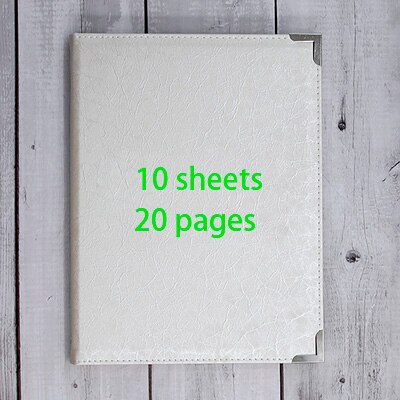 Beauty Salon Price List Folder Display Menu Book PU Leather Material: 10 sheets white