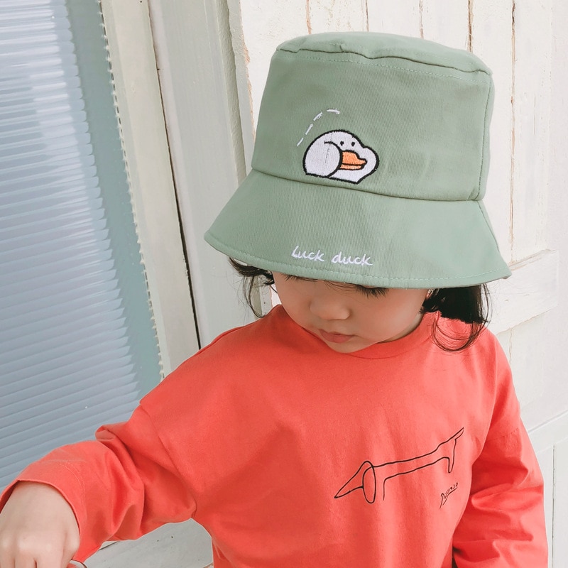 Vår sommar härlig tecknad baby hattar barn pojkar flickor strandmössor bomull sol hattar fiskar hattar