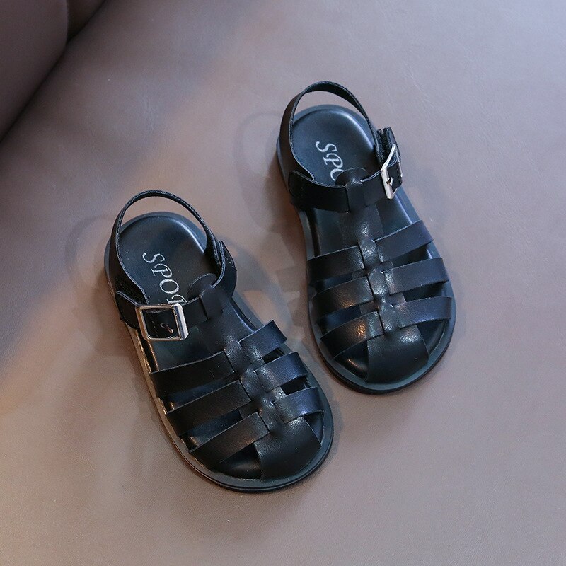 Sandalias de princesa para niños y niñas, zapatos de verano para bebés de 1, 2, 3, 4, 5 y 6 años,: black / 29 insole 17.8CM