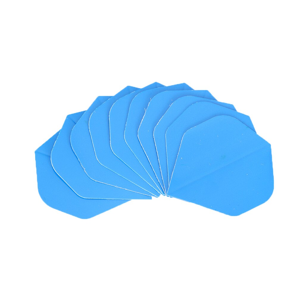 10pcs Darts Flights Hard PET Solid Outdoor Dart Flight Tail Wing Darts Training Game Accessories Entertainment Tools: Blue