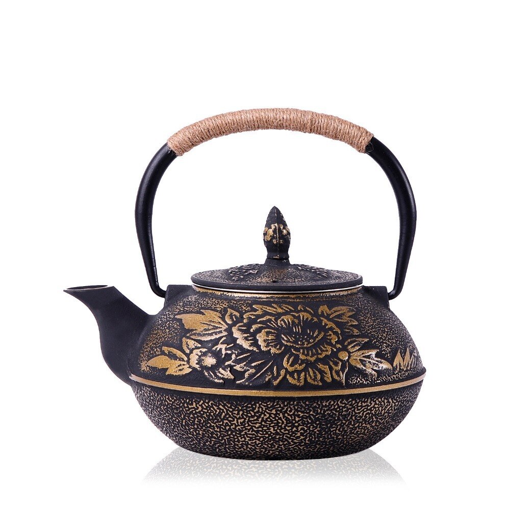 7 Chioces Cast Iron Teapot Set Japanese Tea Pot Tetsubin Kettle Enamel 900ml Kung Fu Infusers Metal Net Filter Cooking Tools