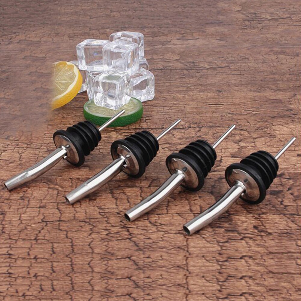 12 Pcs Stainless Steel Classic Wine Liquor Bottle Speed Pourers with Tapered Spout Flow Wine Bottle Pour Spout Stopper Barware