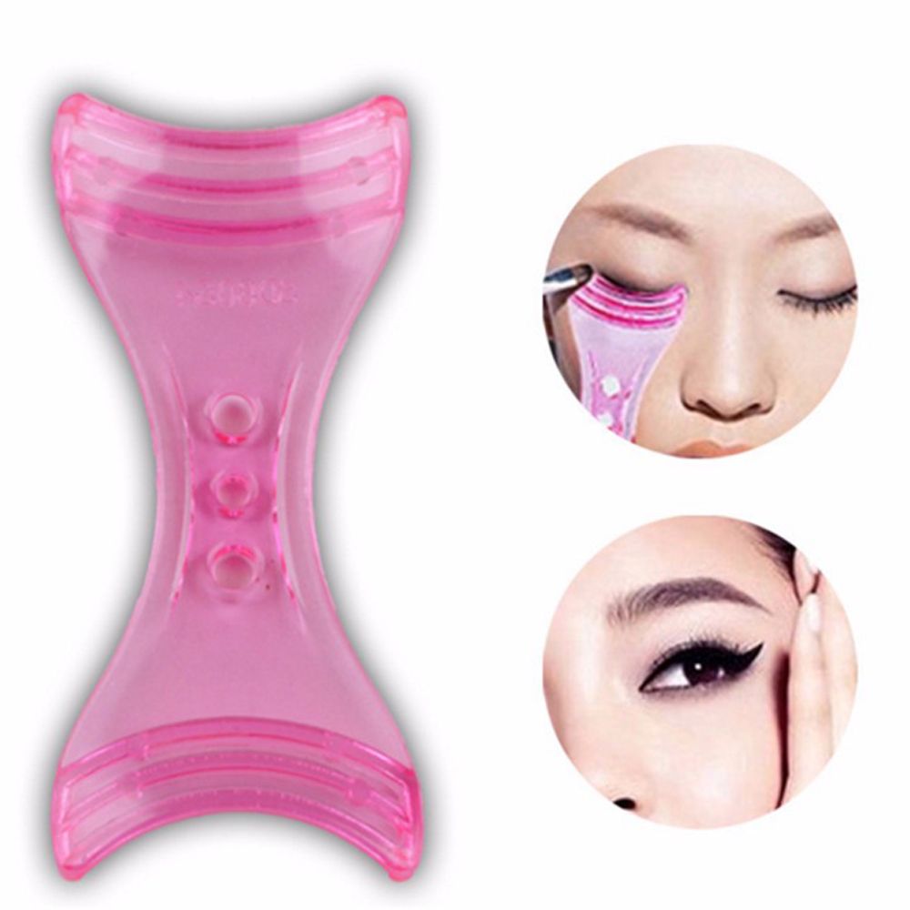1 pc draw eyeliners guidekort pink eyeliner model makeup øjenhjælper enhed værktøj form eyeliner guide makeup værktøj