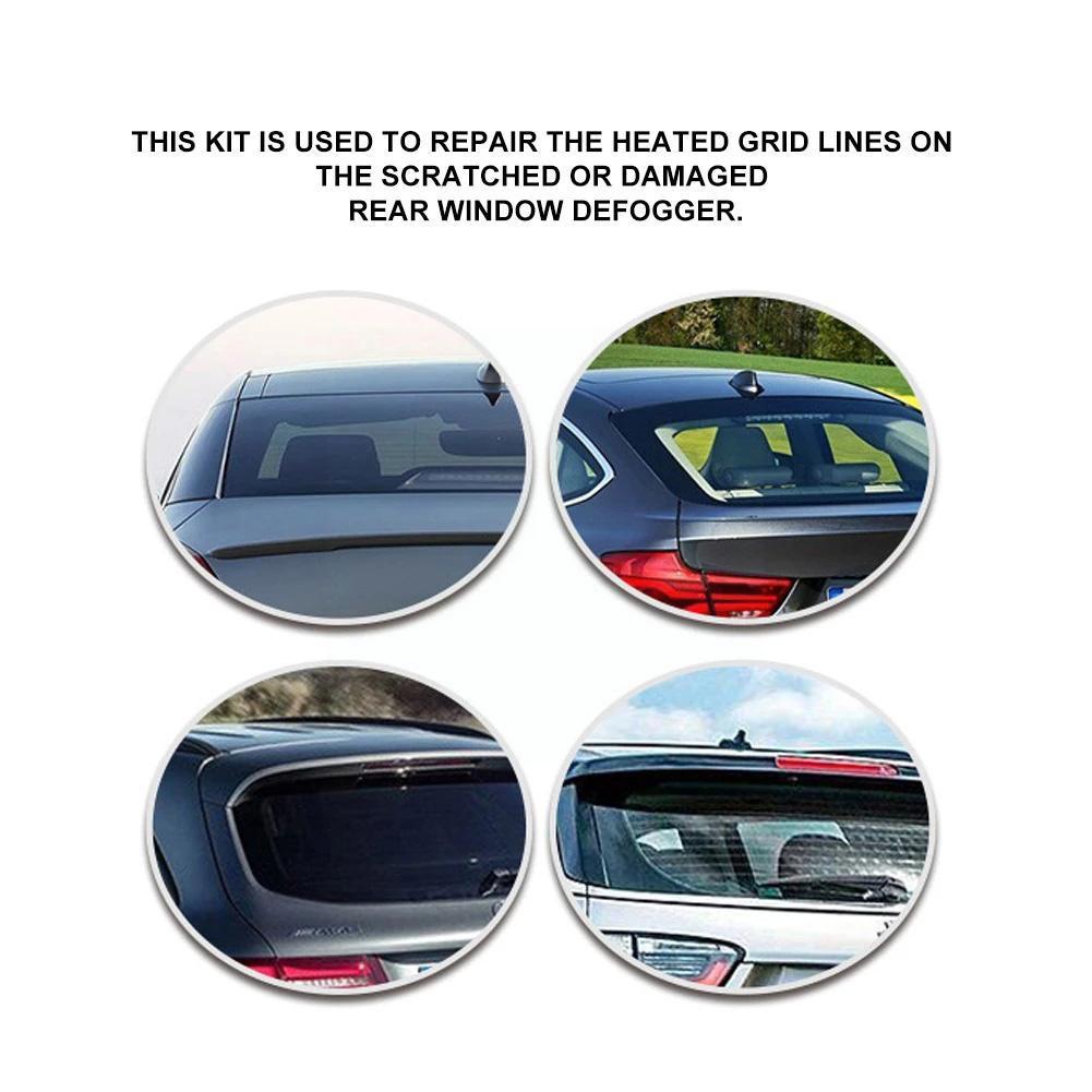 Kit de réparation de désembuage de vitre arrière de voiture, bricolage, réparation rapide, grille de verre, dégivreur, lignes de chauffage, fenêtre cassée rayée J0d8