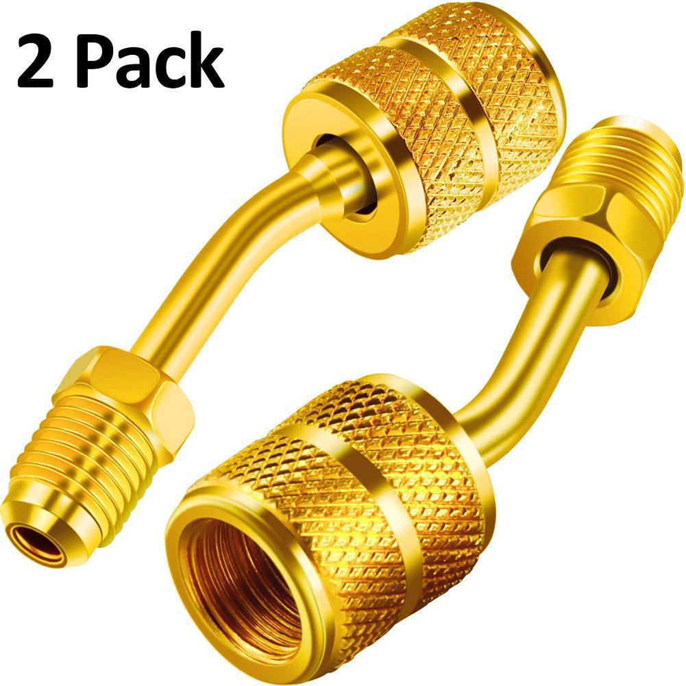 R410a Charging Vacuum Port Adapter Brass Converter for Mini Air Conditioner Refrigeration Automobile Accessories