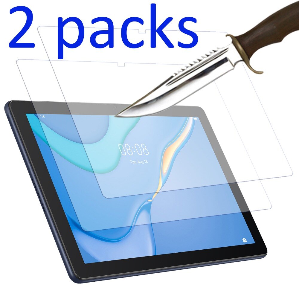 Pokrowiec na Huawei MatePad T10 9.7 "T10S 10.1 '2020 T6 AGS3-L09/AGS3-W03 AGR-L09/AGR-W03 pokrywa 360 obrotowy uchwyt PU skóra Shell: 2pcs Tempered glass