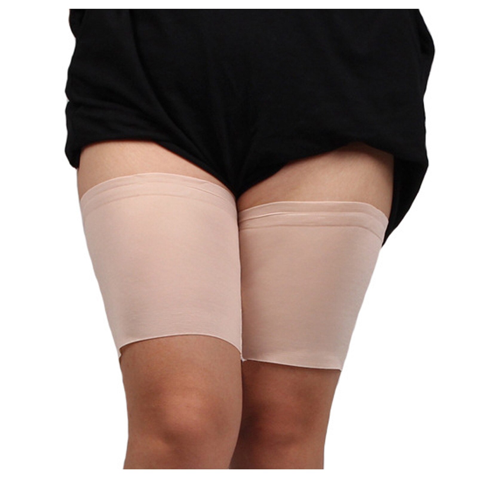 Sportleggings, rutschfeste silikonsocken, dehnbare, flache oberschenkelstulpen, große größen, reibungsarme beinstulpen, beinstulpen