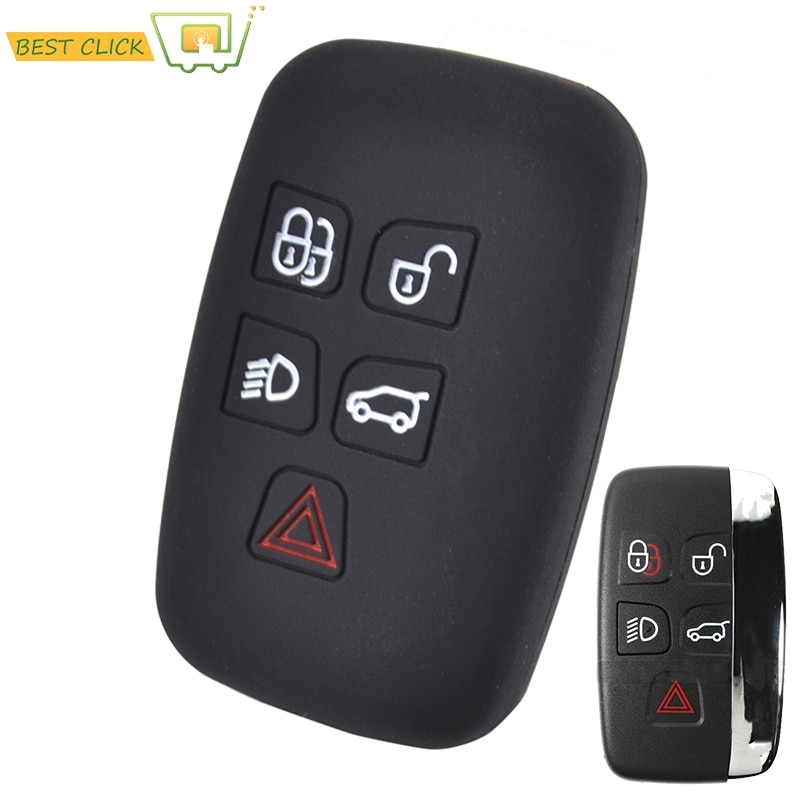 Funda de llaves de silicona para Land Rover Range Rover Sport Vogue Evoque descubrimiento 4 Freelander carcasa para mando a distancia sin llave soporte Protector