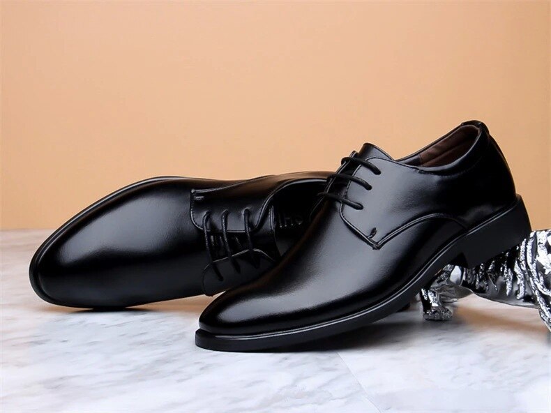 luxury Brand Classic Mens Patent Leather Black Wedding Shoes Oxford Formal Shoes Man Pointed Toe Dress Shoes dfv45