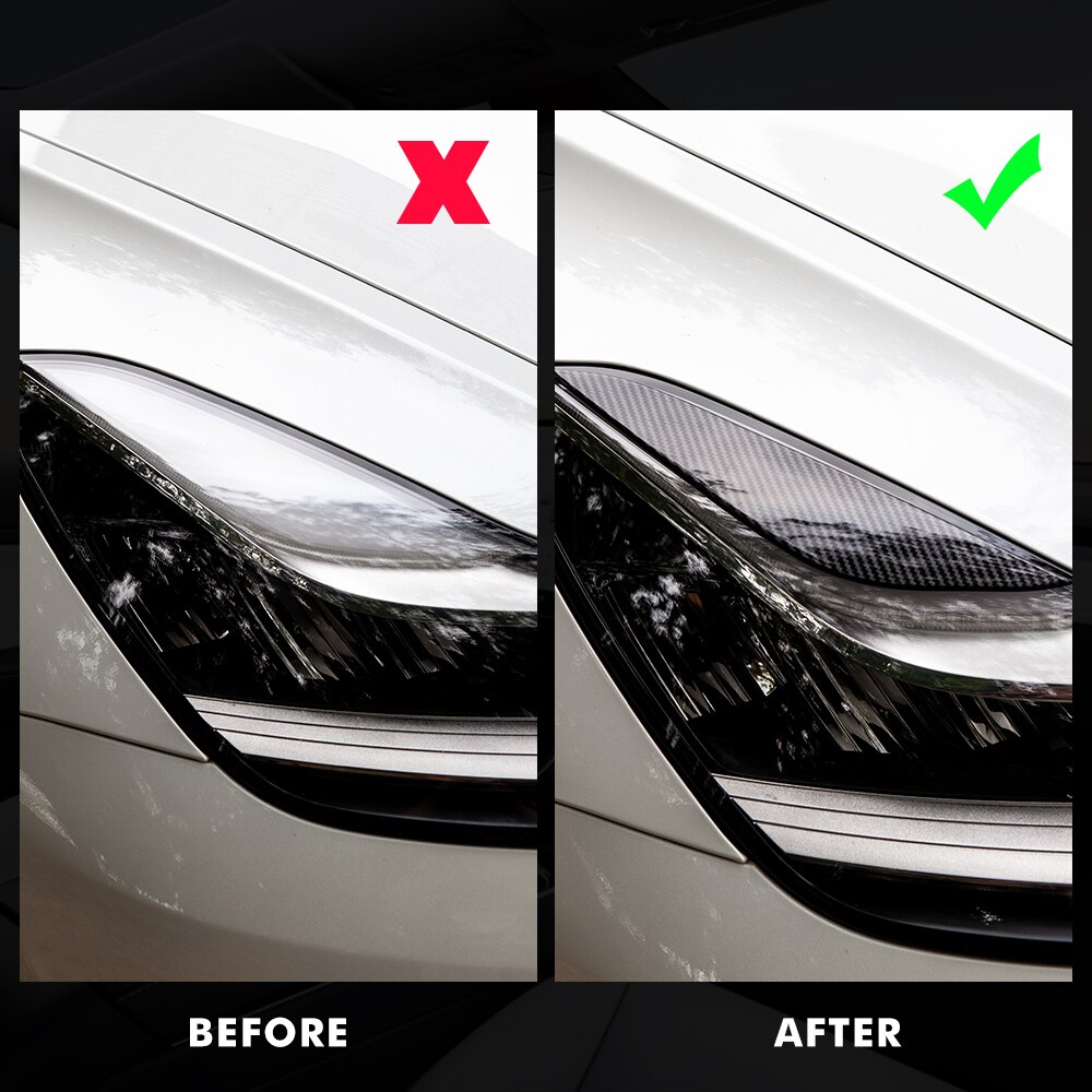 Haloperformance Model3 Lamp Eyebrow Front Light Eyebrow For Tesla Model 3 Carbon Fibre ABS Decorative Strip Accessories Three Y