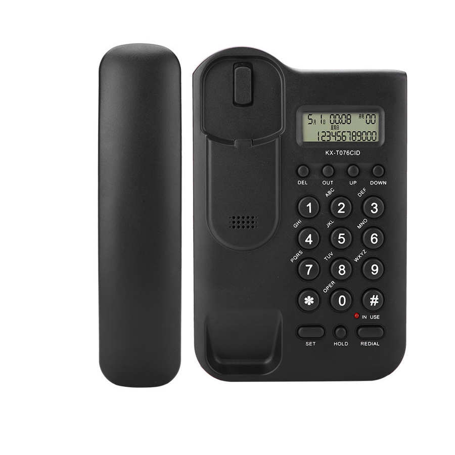 KX-T076 Home Hotel Wired Desktop Muur Telefoon Kantoor Vaste Telefoon Zwart Wit Telefono Fijo Para Casa Telefoon Thuis Telefoon