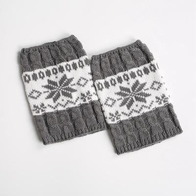 Gebreide Laarzen Wollen Voet Cover Herfst En Winter Kleur Bijpassende Kerst Sneeuwvlok Sokken Beenwarmers 3 Paar/partij: 7