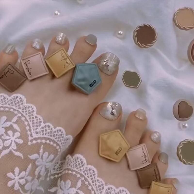 Silikon tonåring separator fot kuddar hemma salong diy applicering gereedschap design accessoire manikyr nail art ped  t9 v 5