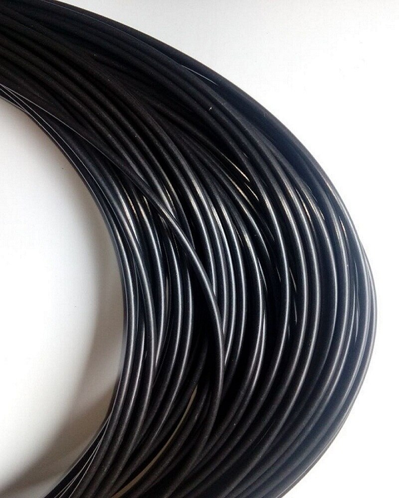 Ratán de plástico de tejido de mimbre sintético de caña circular hueca de 10 metros para tejer y reparar mesas de sillas: Black
