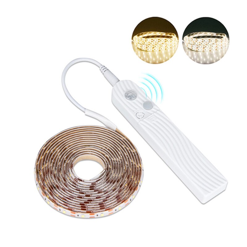 LED Strip 2 Modi Light Control + Menselijk Lichaam Sensing Lange Licht Modus Bewegingssensor LED Strip Licht Woondecoratie