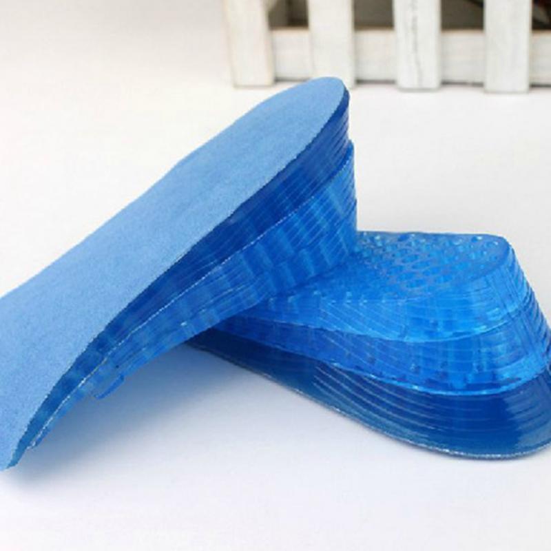 Siliconen gel inlegzolen 1 paar Unisex Vrouwen Mannen Siliconen Gel Lift Hoogte Verhoog Inlegzolen Hak Insert Pad