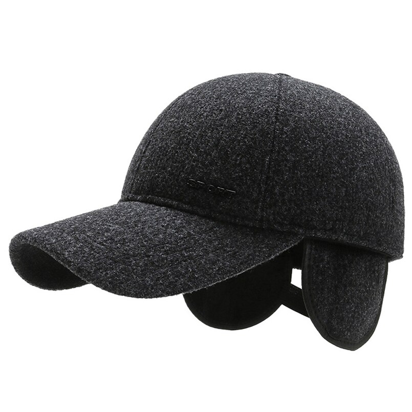 Winter Baseball Cap Men Cotton Hat Dad Hat Warm Hat Plus Velvet Thickened Baseball Cap Wind Cold Duck Tongue Ear Caps