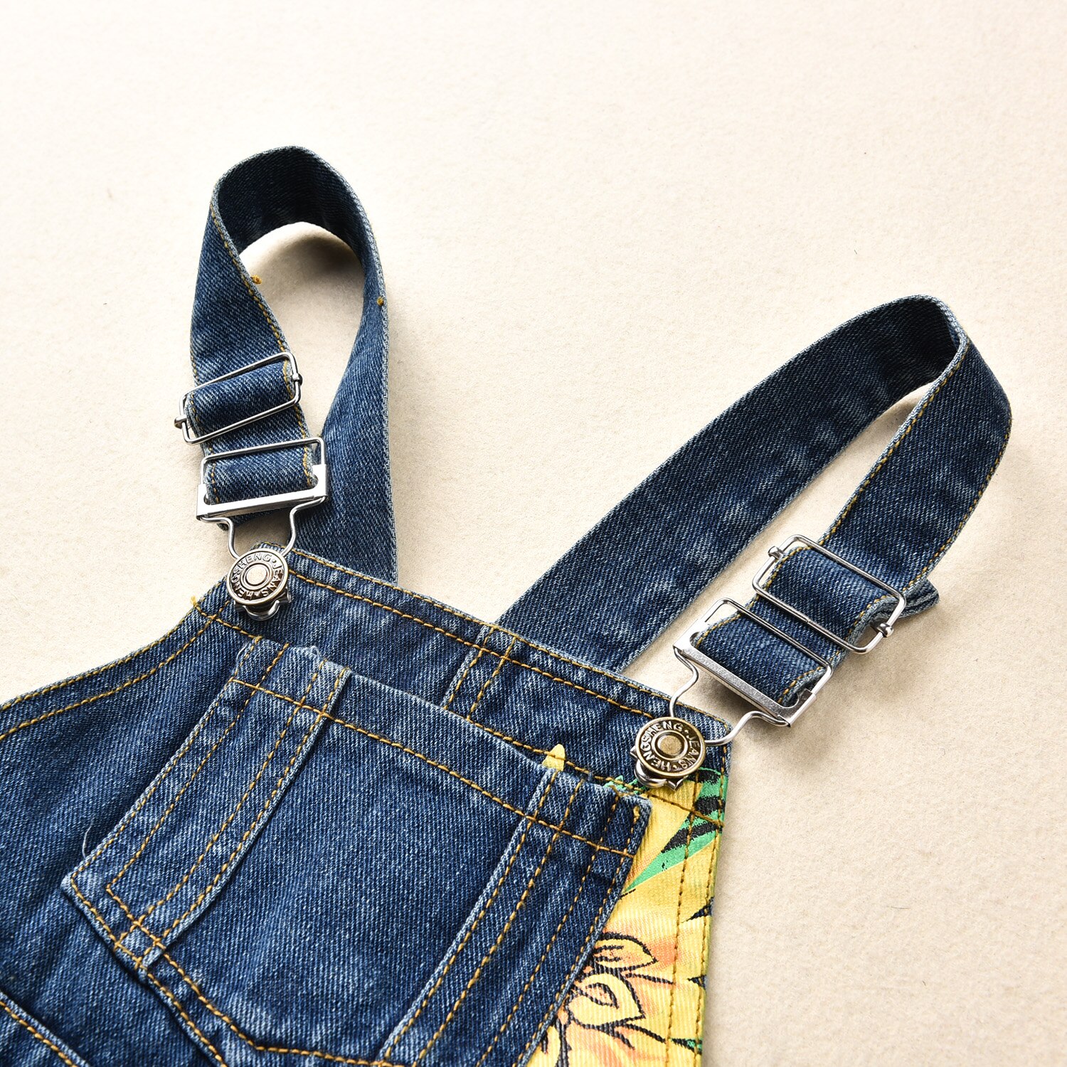 6m-3 år barn bebis flicka solros denim playsuit outfits sommar barn overall one-piece kläder