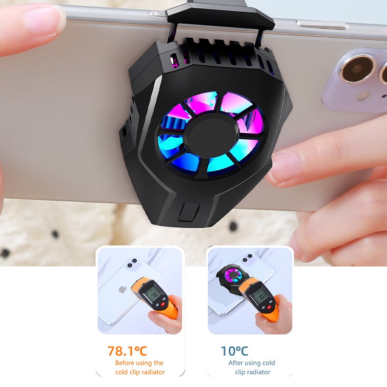 Mobile Phone Cooler Phones Telecommunications Portable Cooling Fan Game Mobile Phone Cooler Game Heatsink Radiator Stand