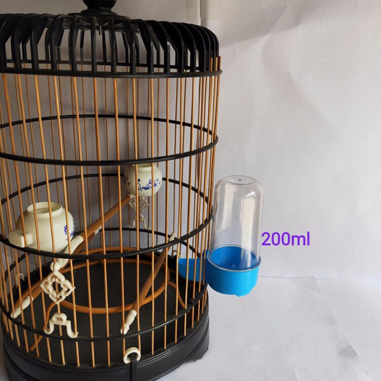 Alimentador de aves de plástico, bebedero automático, bebedero para loro y mascota, tazones para beber, jaula para loro, 1 unidad: Light Blue