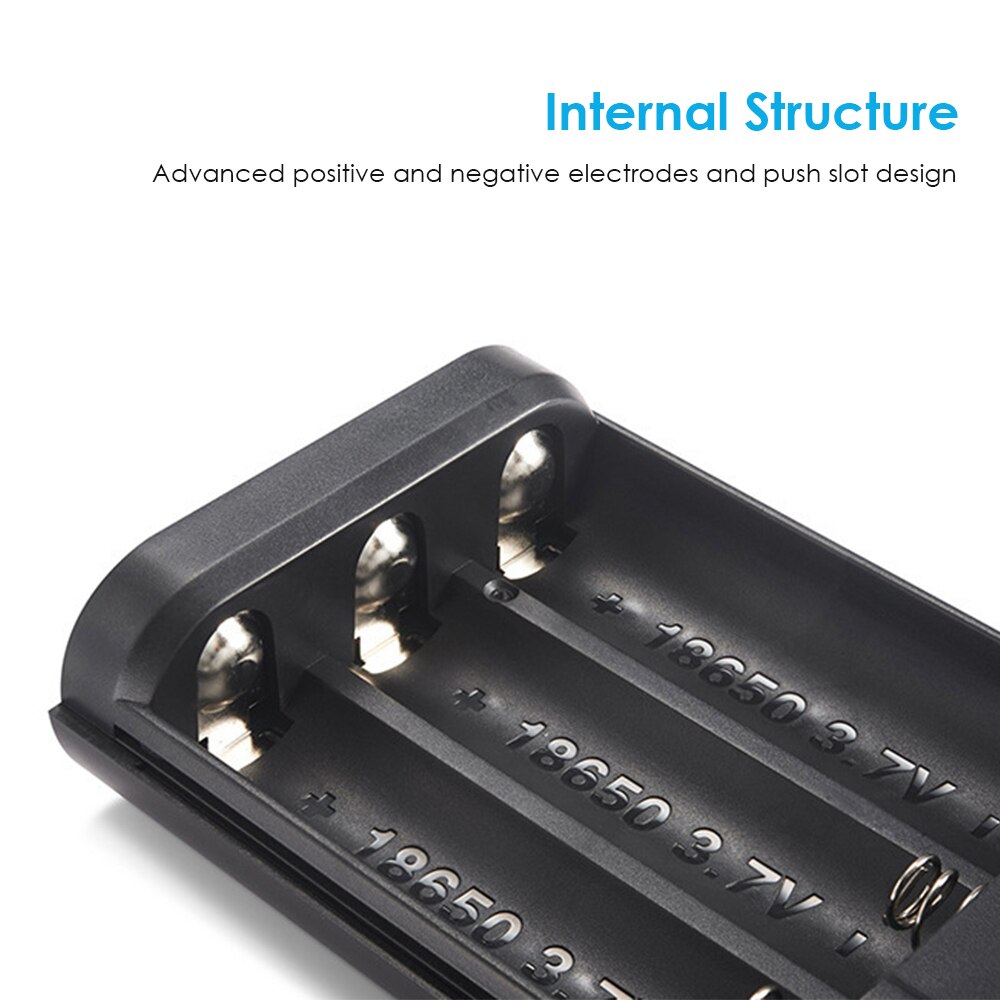 DC5V 10W 4 Slots 18650 Rechargeable Battery Charger Dual USB Charging Port LCD Display