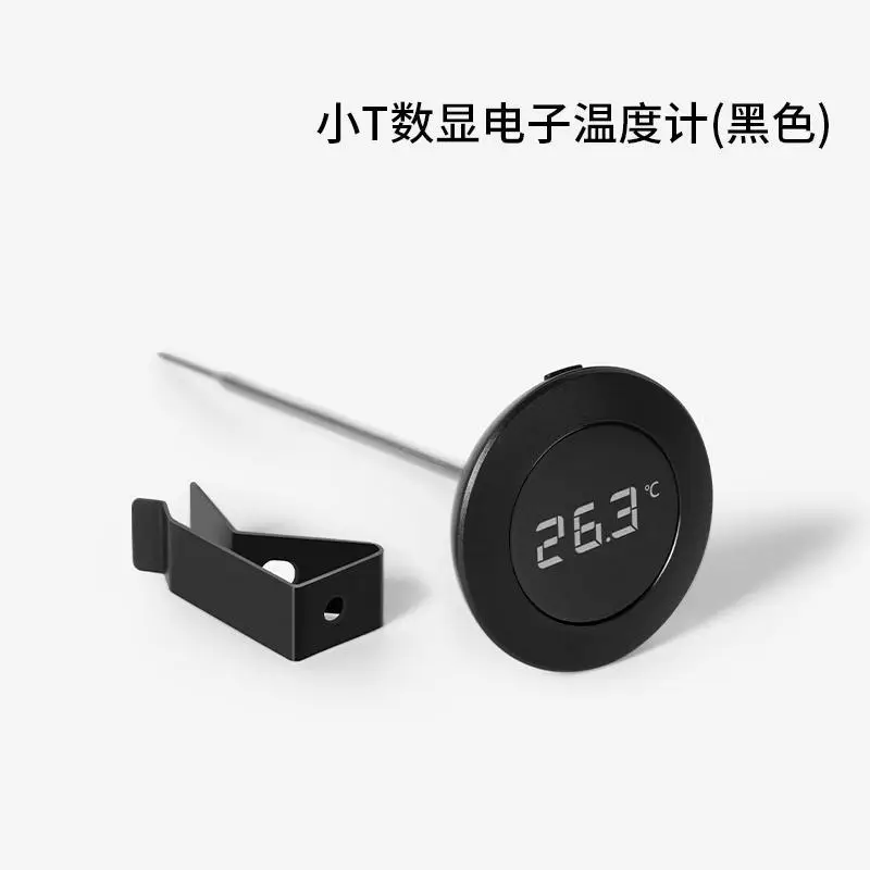 TIMEMORE-termómetros digitales Little T para café, termómetro para medir café con leche, termómetro electrónico de cocina de acero inoxidable: Beige