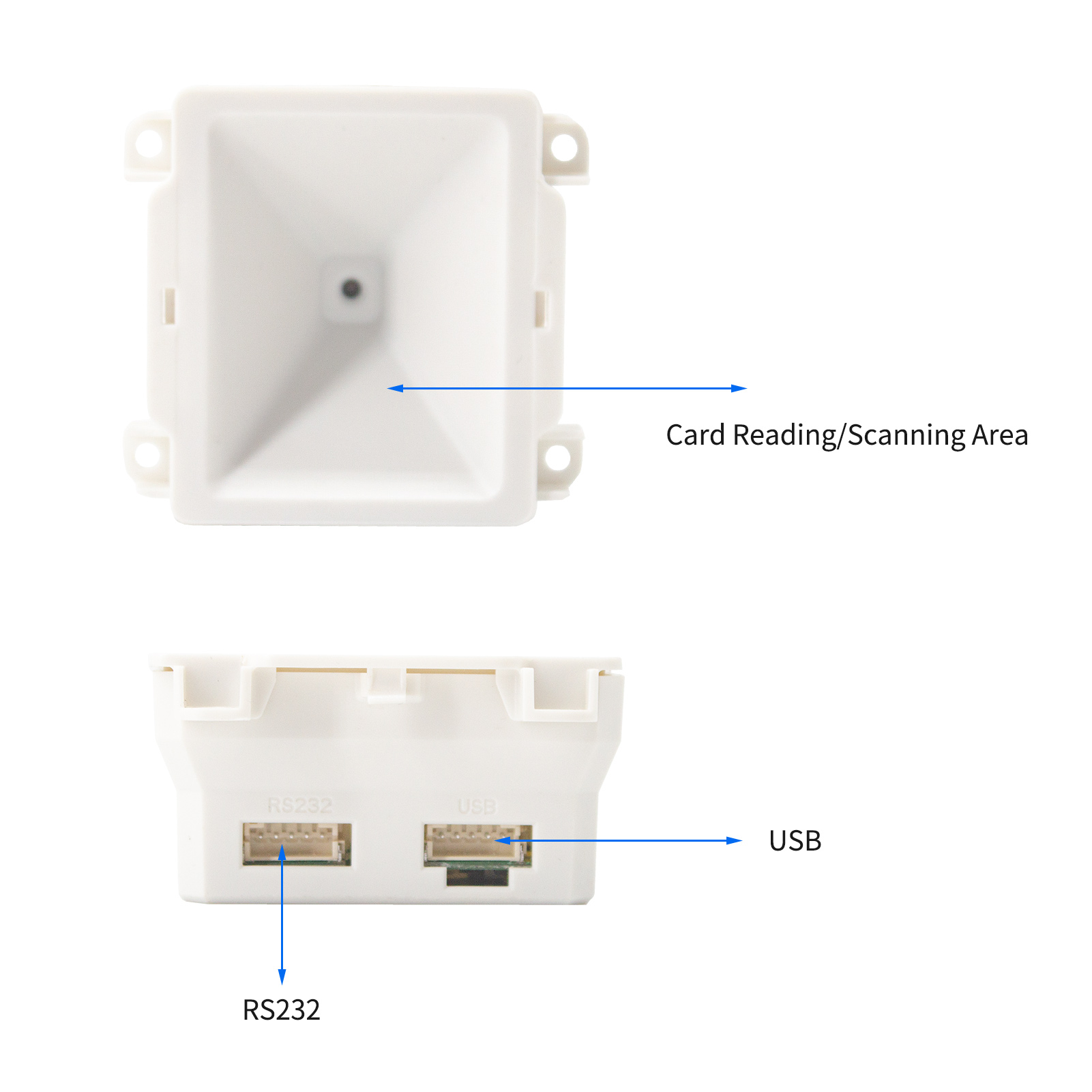 Embedded 1D 2D Barcode Scanner QR Bar Code Reader Module Scanner USB Connection for Gate Machine Tickets Checking Mobile Payment